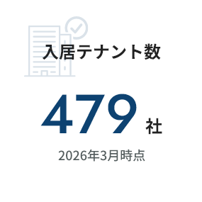 入居テナント数479社  2026年3月時点